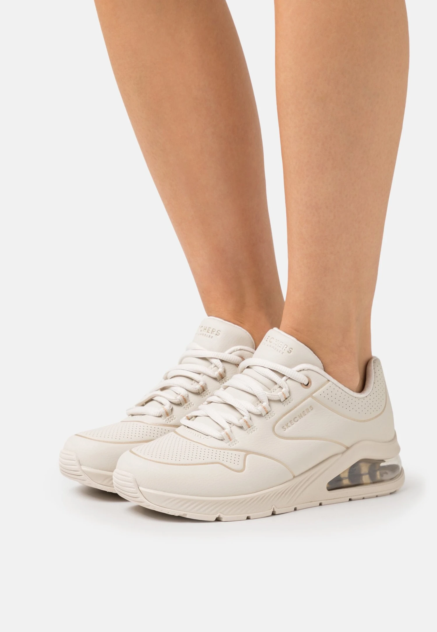 Uno 2 - Sneakers Laag - Off White Durabuck / Gold Trim