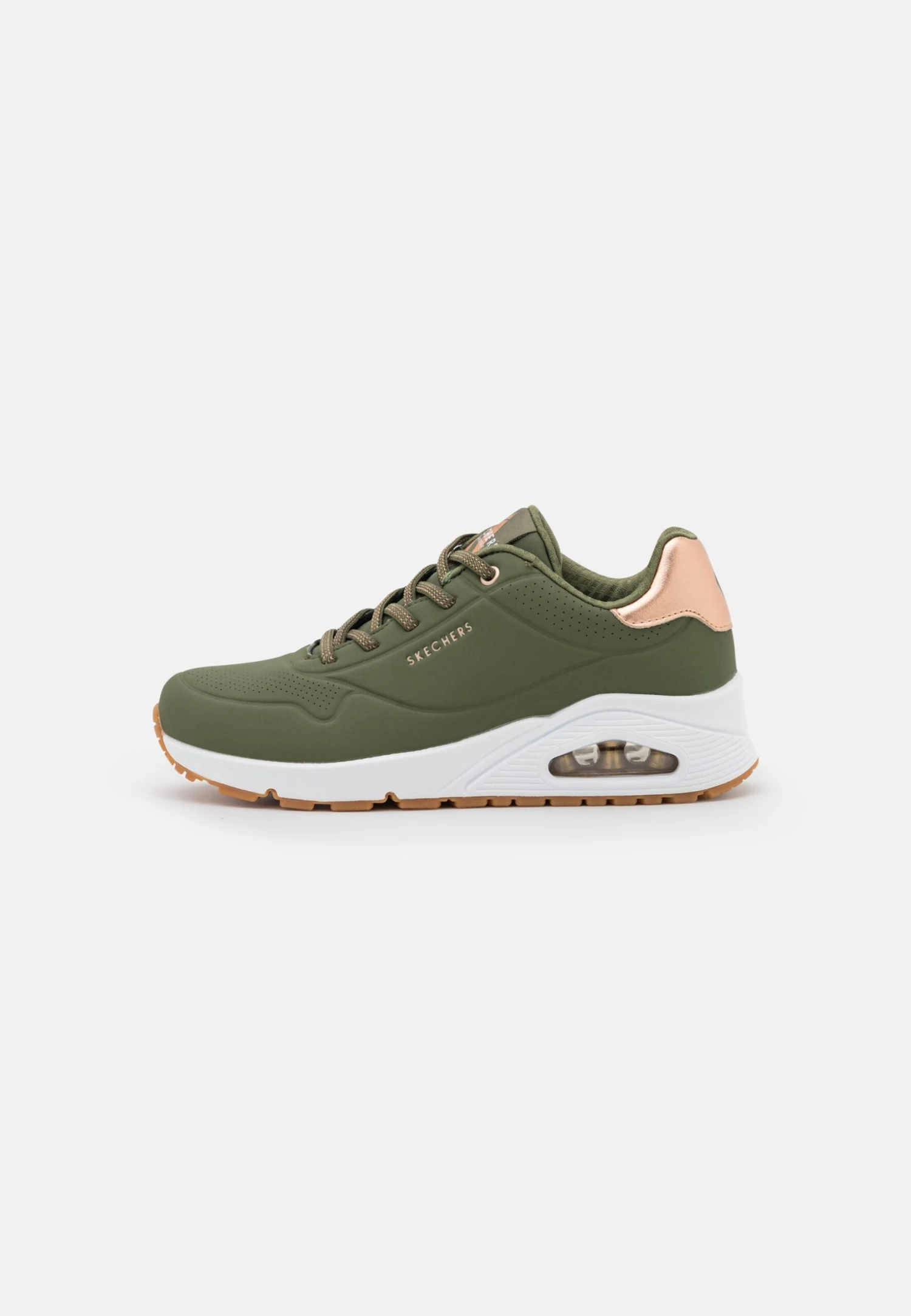 Uno - Sneakers Laag - Olive Durabuck/Rose Gold Trim