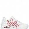 Skechers Uno Dripping In Love White Red