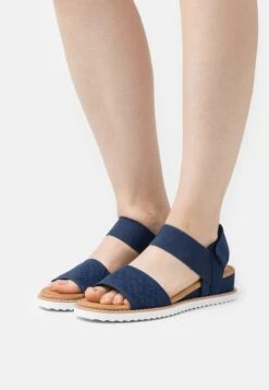 Skechers Desert Kiss - Sandalen Met Sleehak - Navy