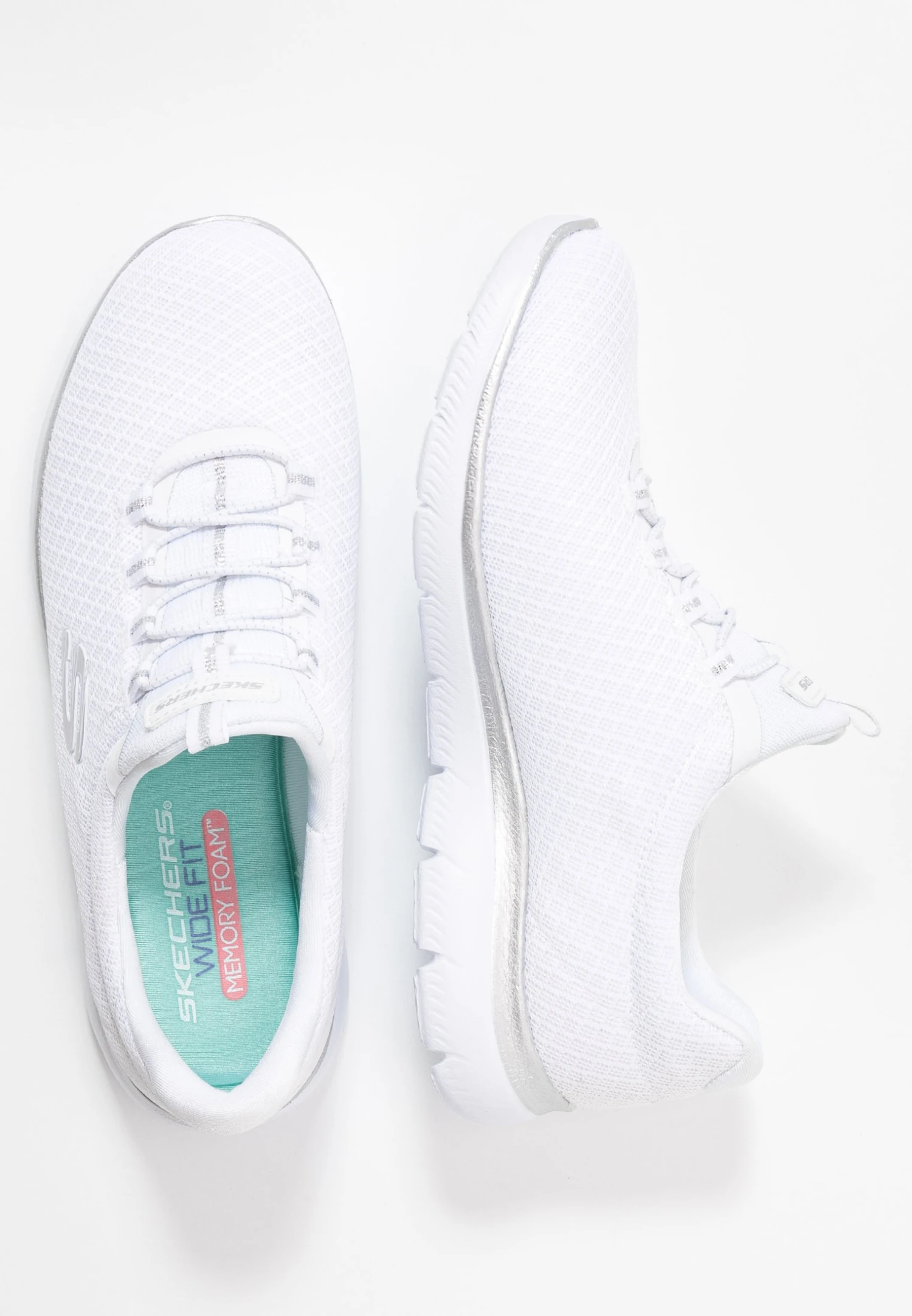 Summits Wide Fit - Sneakers Laag - White/Silver