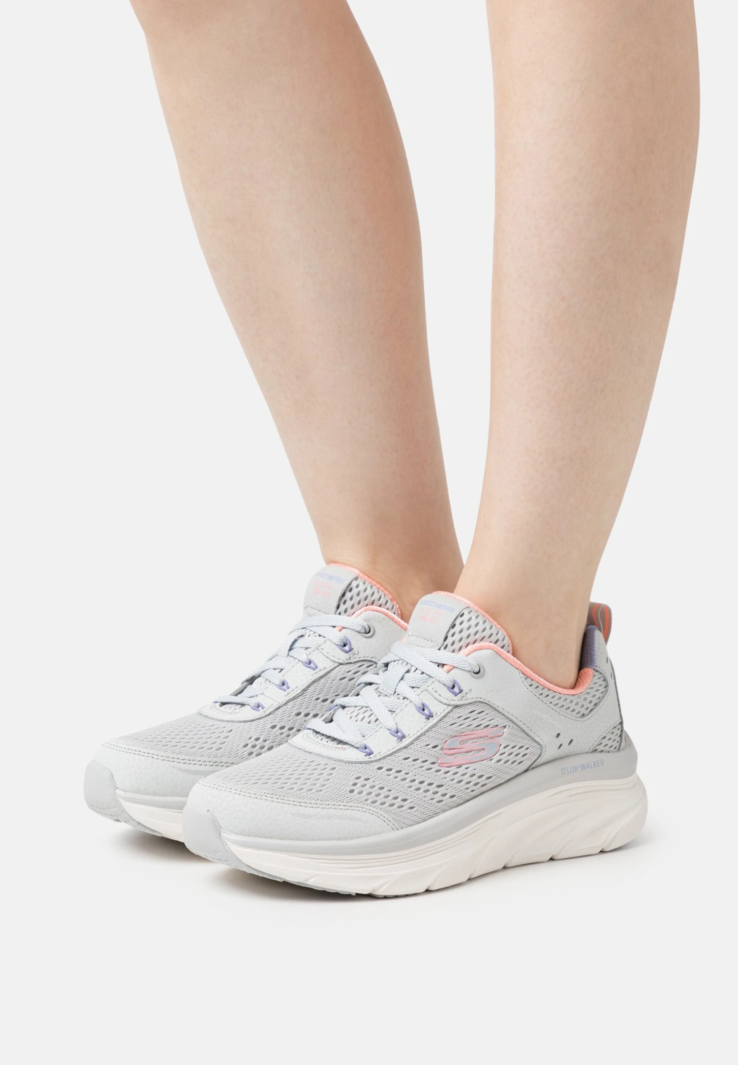 D'Lux Walker - Sneakers Laag - Light Gray/Coral/Lavender