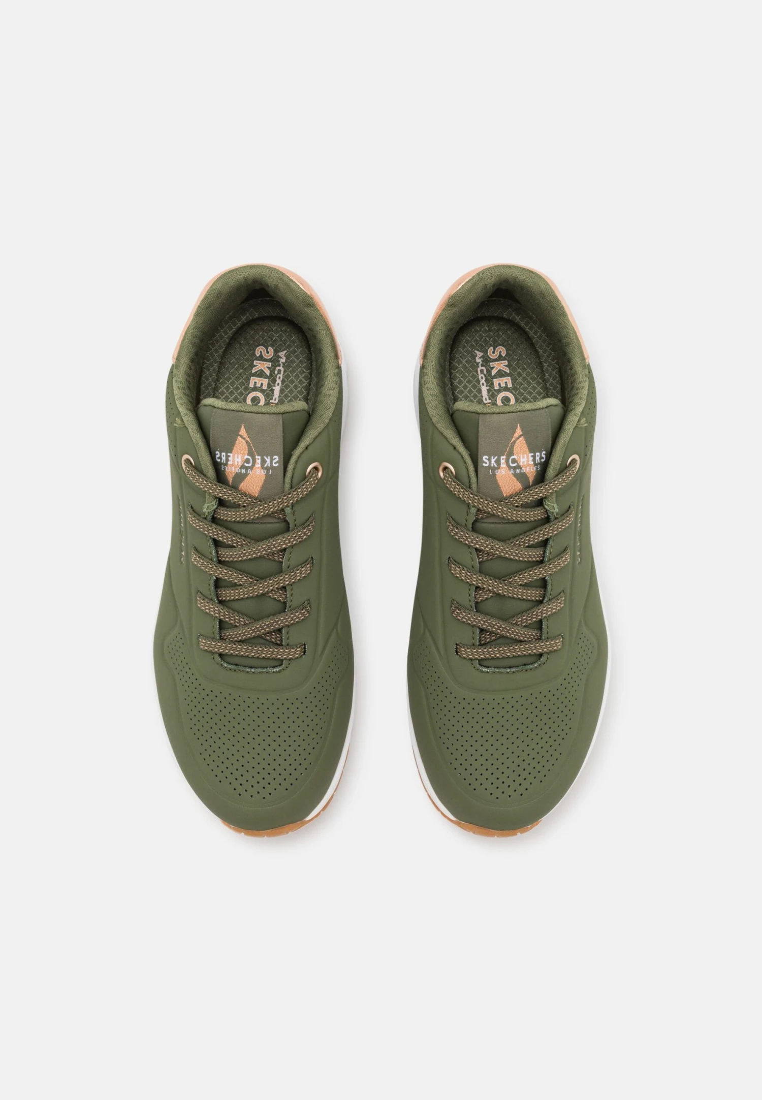 Uno - Sneakers Laag - Olive Durabuck/Rose Gold Trim