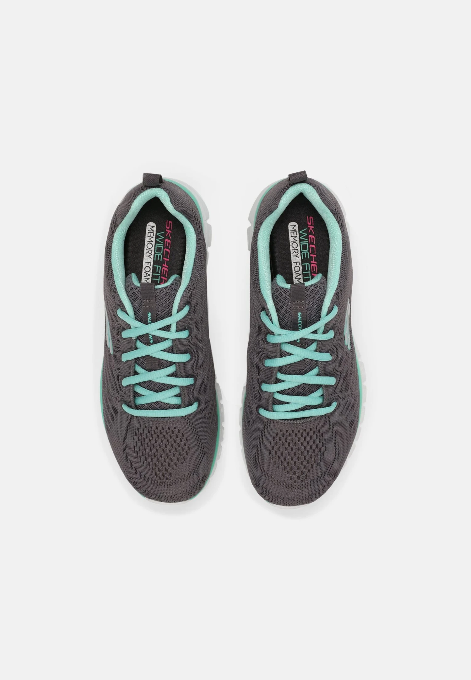 Graceful- Sneakers Laag - Charcoal/Green