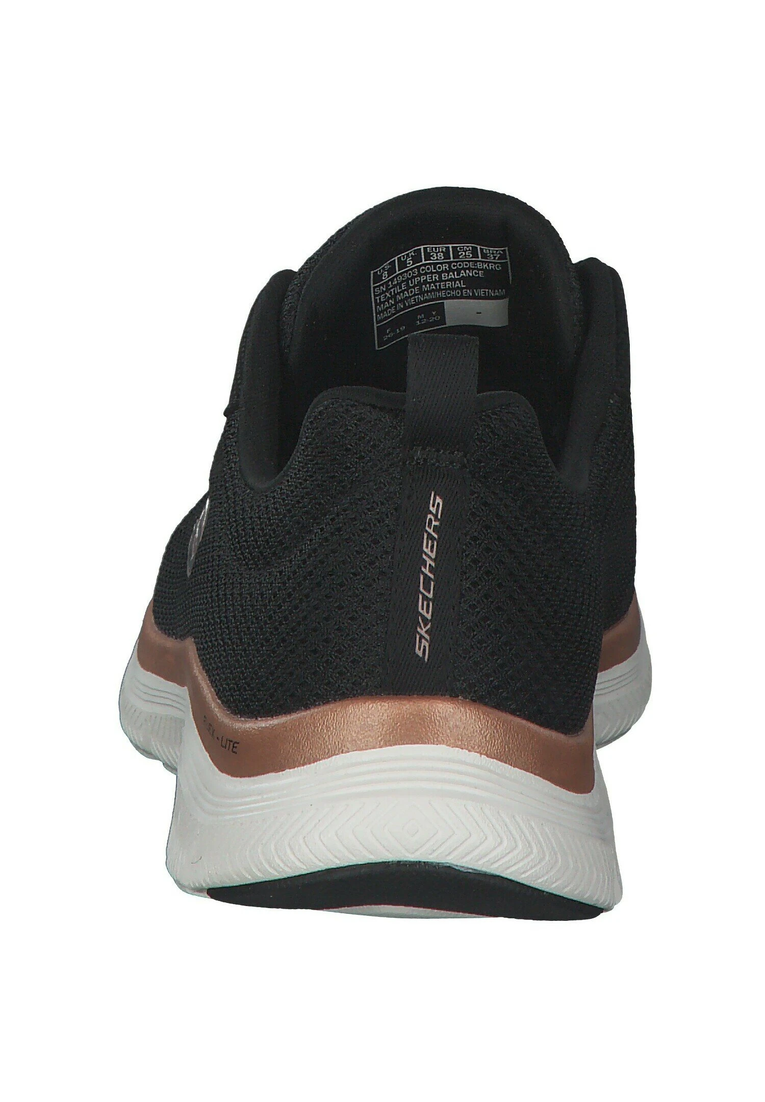 Flex Appeal 4.0 - Sneakers Laag - Black Mesh / Rose Gold Trim