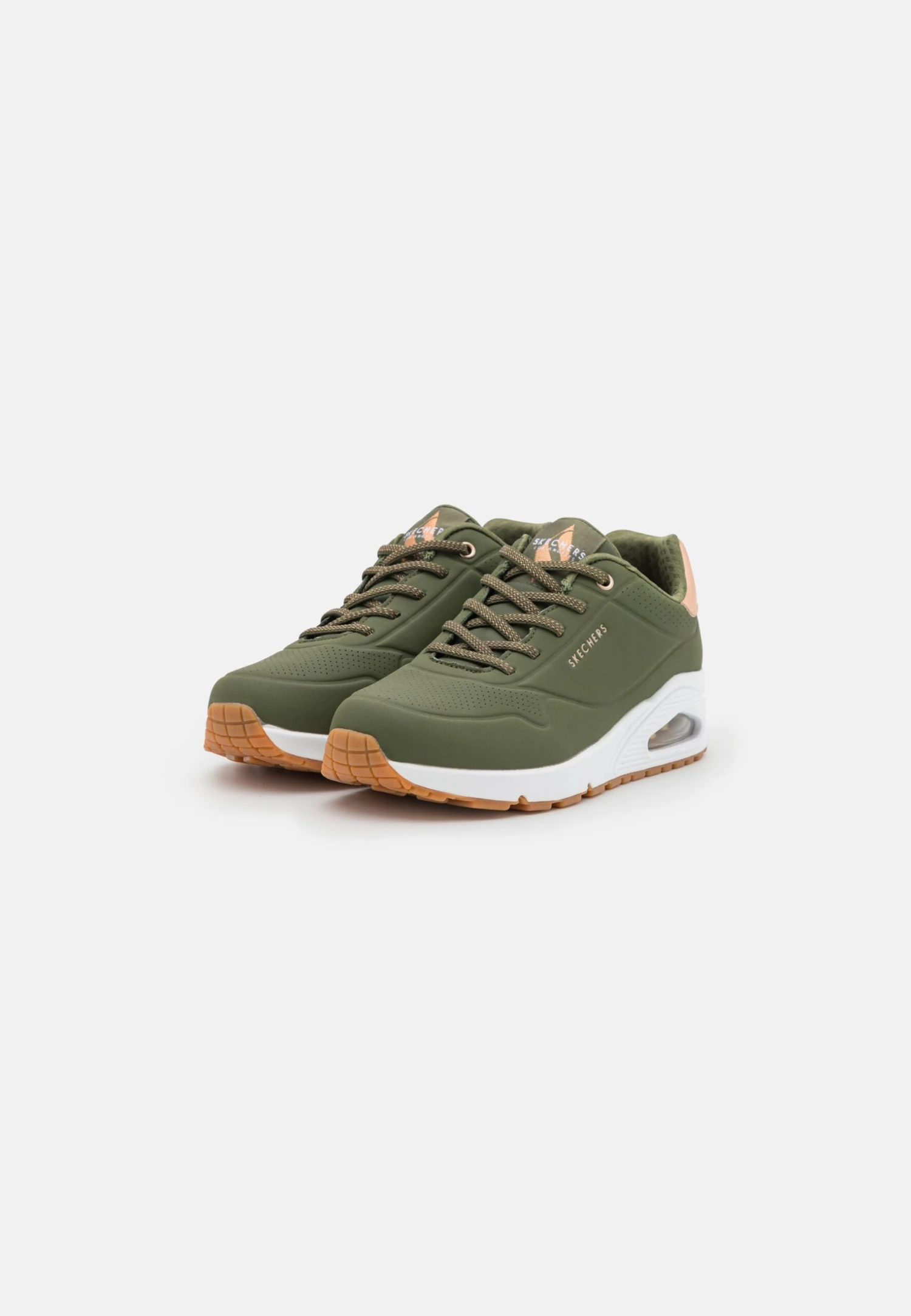 Uno - Sneakers Laag - Olive Durabuck/Rose Gold Trim