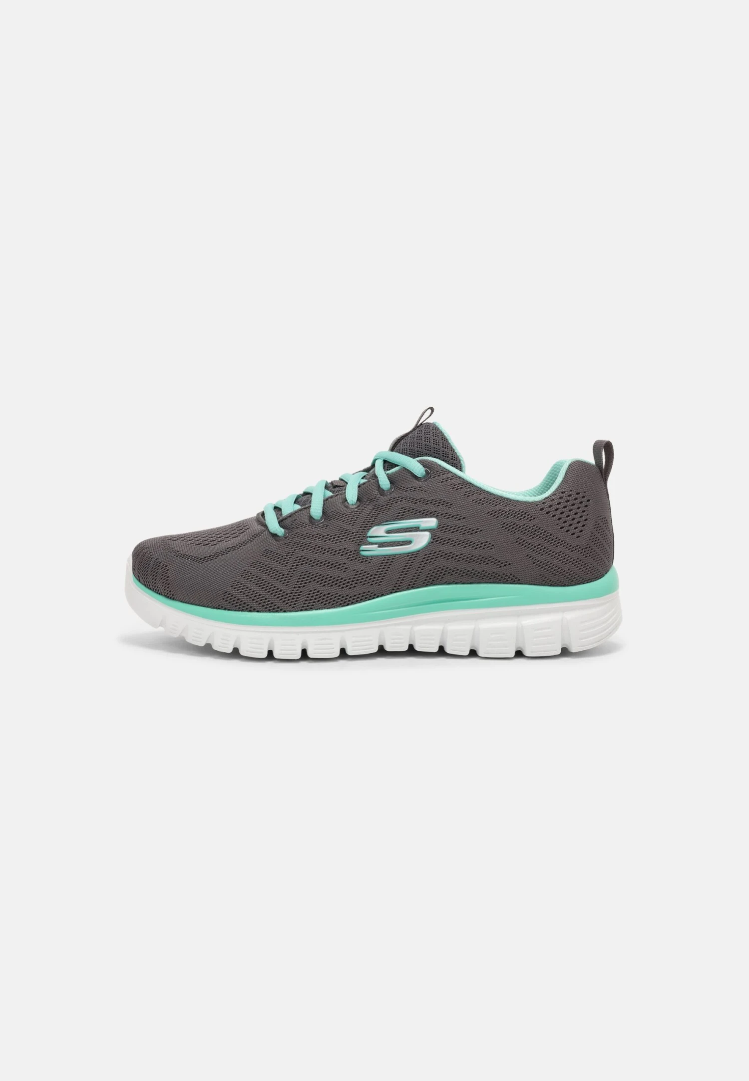 Graceful- Sneakers Laag - Charcoal/Green