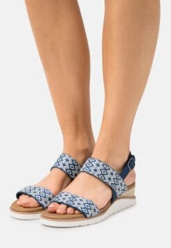 Skechers Beach Kiss - Sandalen Met Sleehak - Navy