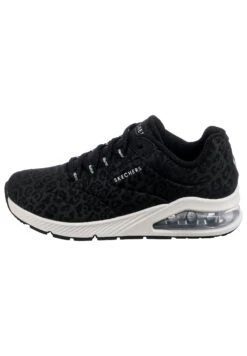 Uno 2 - Sneakers Laag - Black Tonal Leopard Print Durabuck/ Mesh Trim